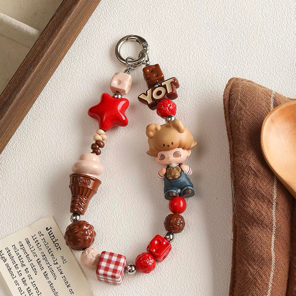Red-Brown Series Acrylic Painted Beads