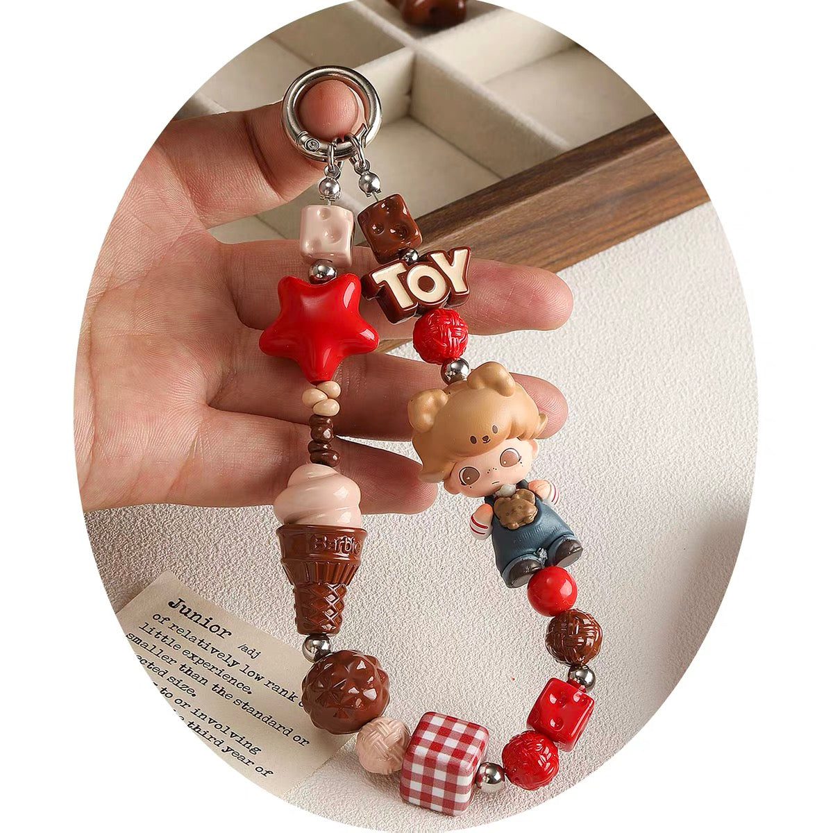 Red-Brown Series Acrylic Painted Beads