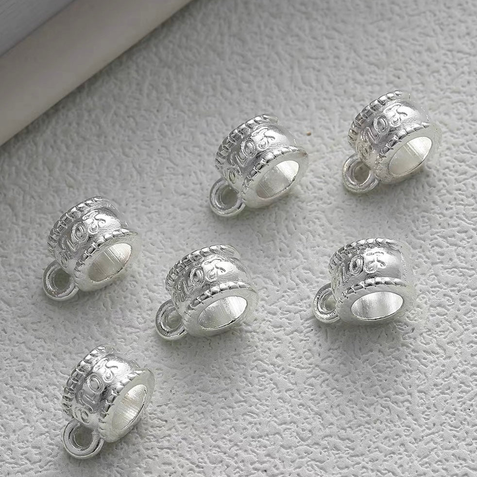 Butterfly Pendant Beads Strung with Alloy Plated in Bright Silver