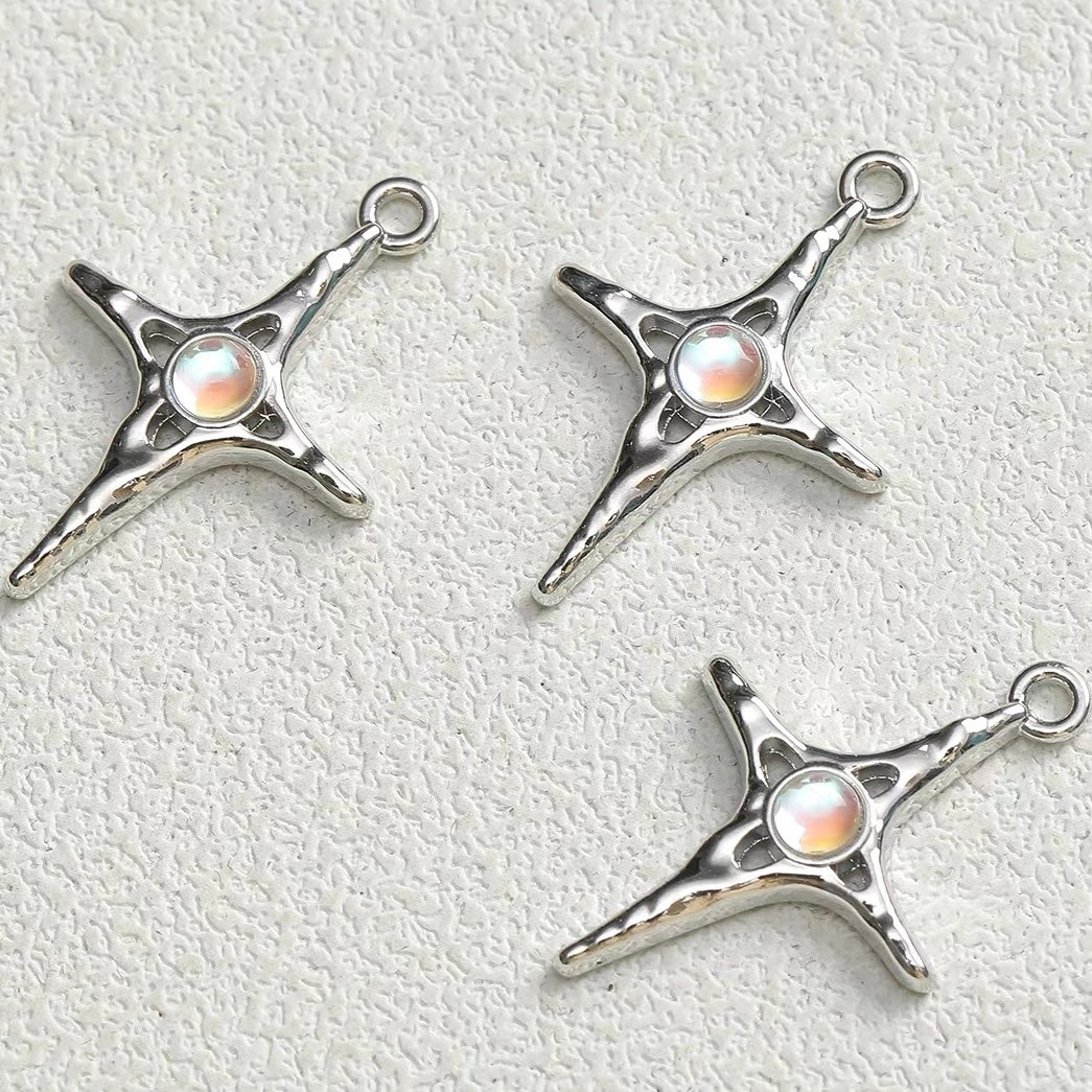 Starry Sky Series Silver Pendant Beads