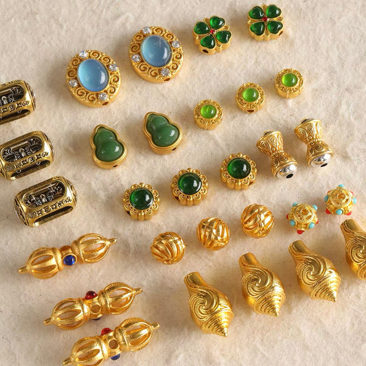 Resin Inlaid Alloy Beads