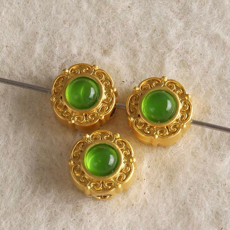 Resin Inlaid Alloy Beads
