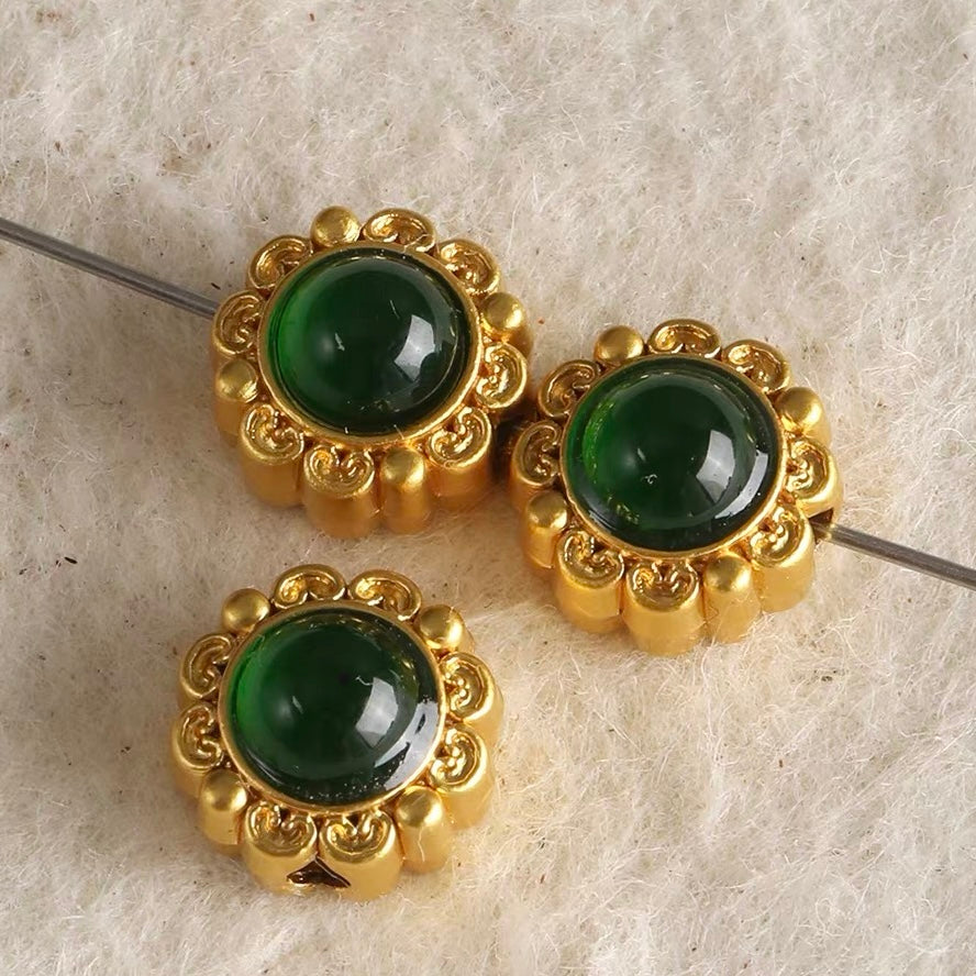 Resin Inlaid Alloy Beads