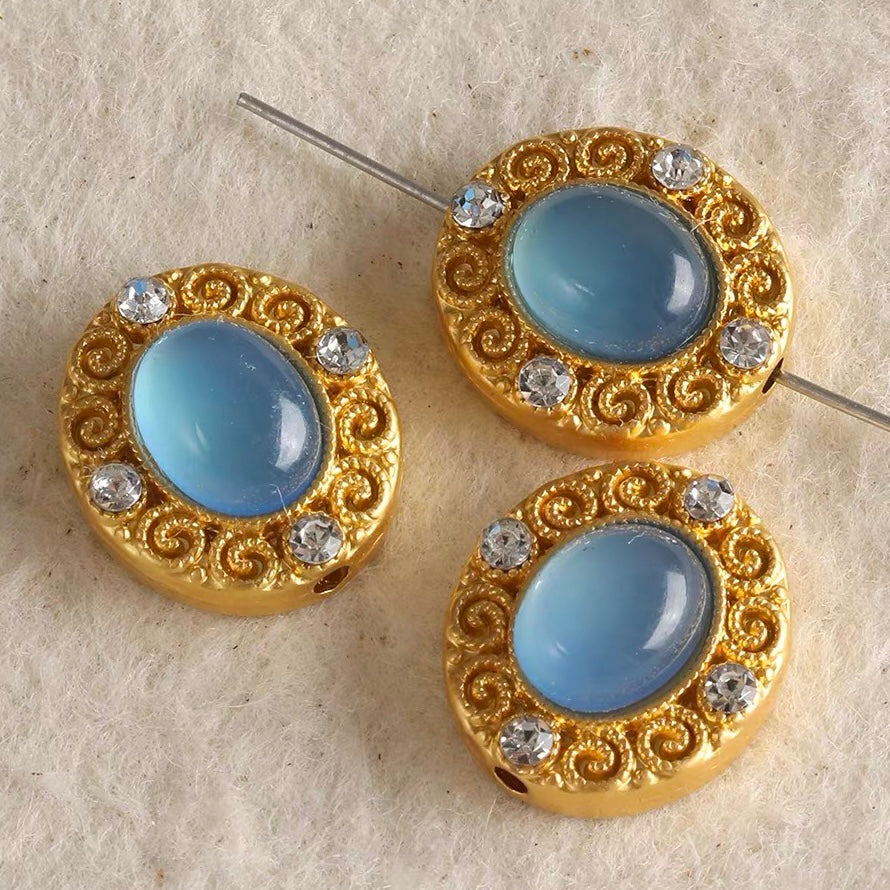 Resin Inlaid Alloy Beads