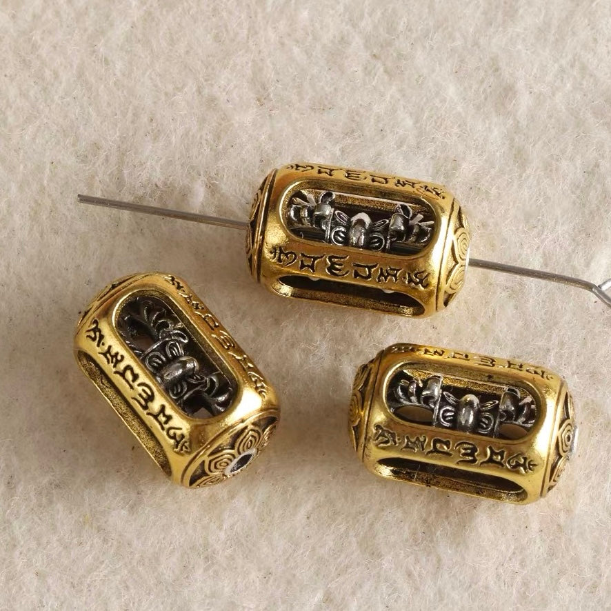 Resin Inlaid Alloy Beads