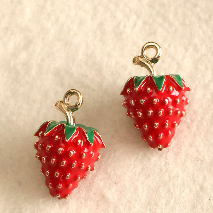 Fruit-Shaped Dripping-Oil Pendant Beads