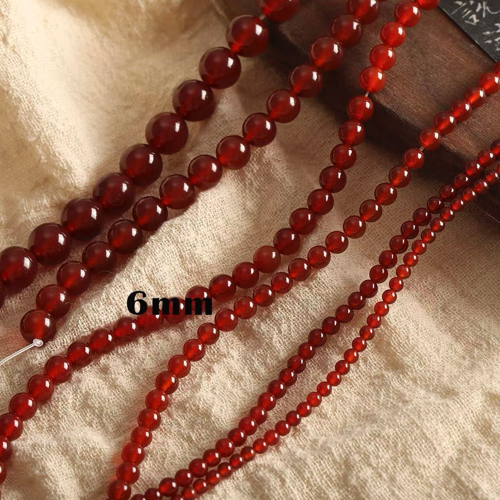 Red agate bead