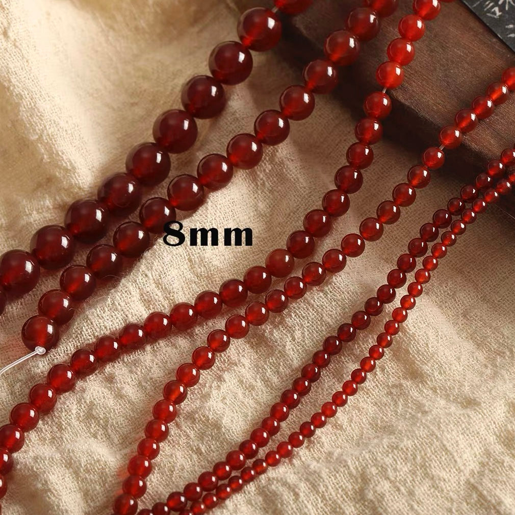 Red agate bead