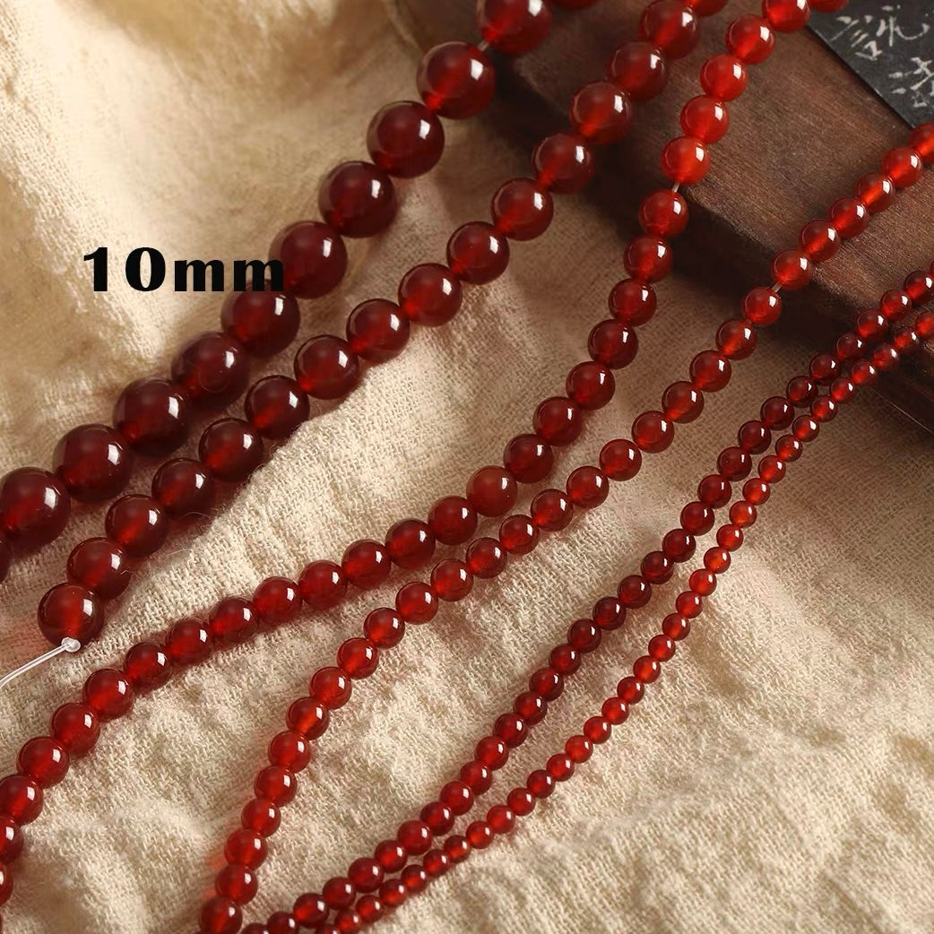 Red agate bead