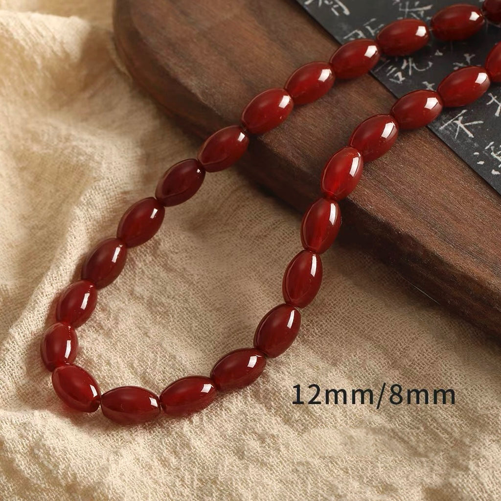Red agate bead