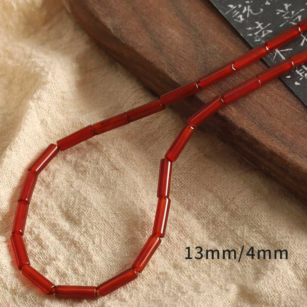 Red agate bead