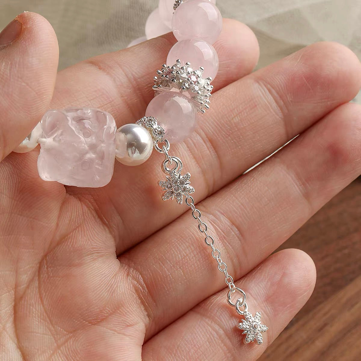 High color-retention copper-plated zircon-embedded bracelet pendant