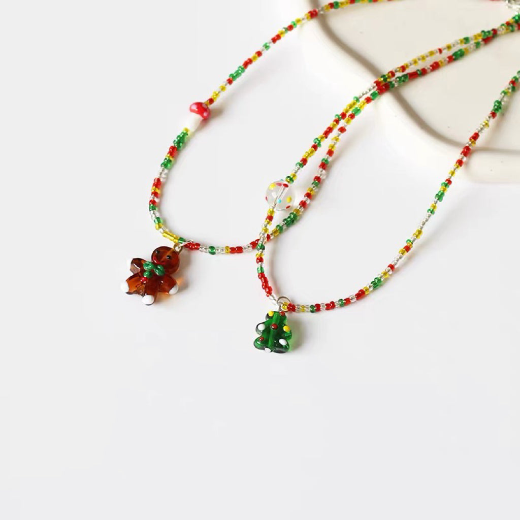 Christmas Colorful Beaded Necklace