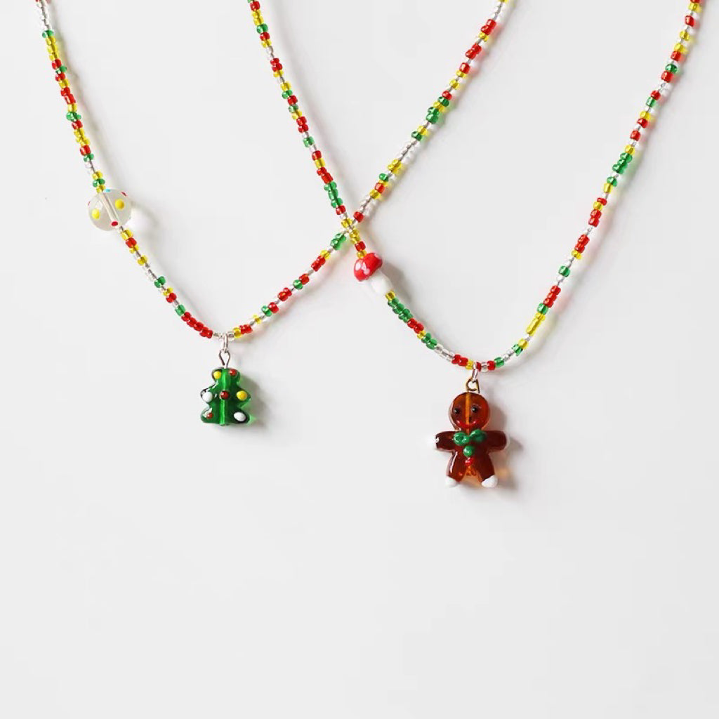 Christmas Colorful Beaded Necklace