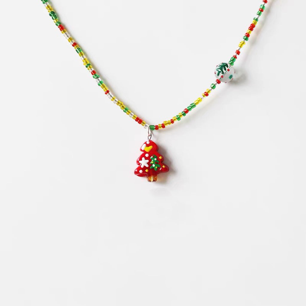 Christmas Colorful Beaded Necklace