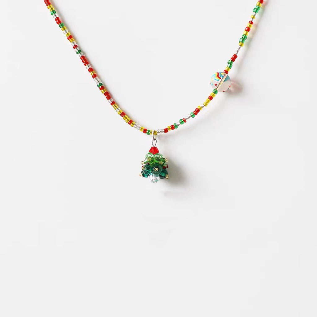 Christmas Colorful Beaded Necklace