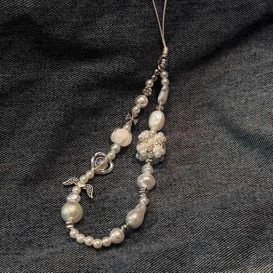 Baroque Imitation Pearl Phone Charm