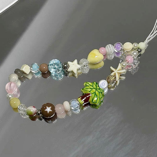 Cute Ceramic Coconut Tree Phone Charm