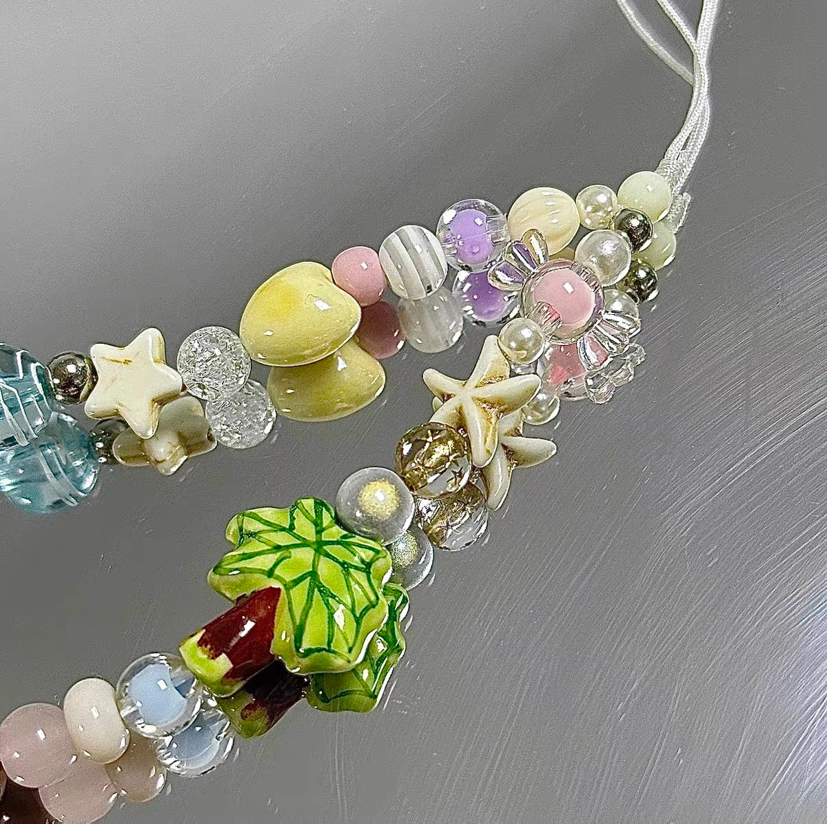 Cute Ceramic Coconut Tree Phone Charm