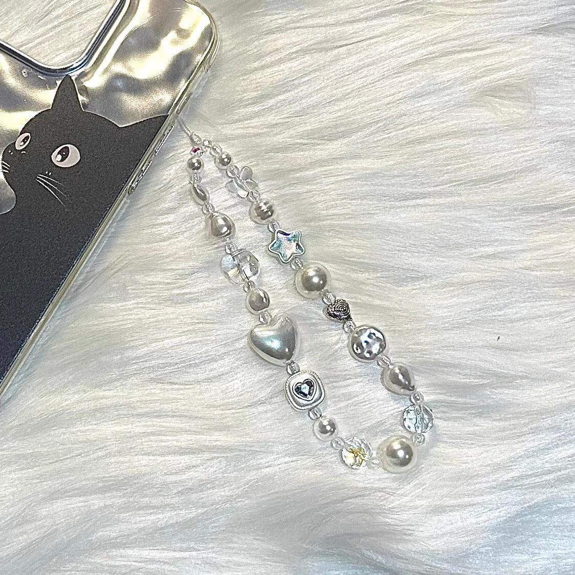 Imitation Pearl Phone Charm