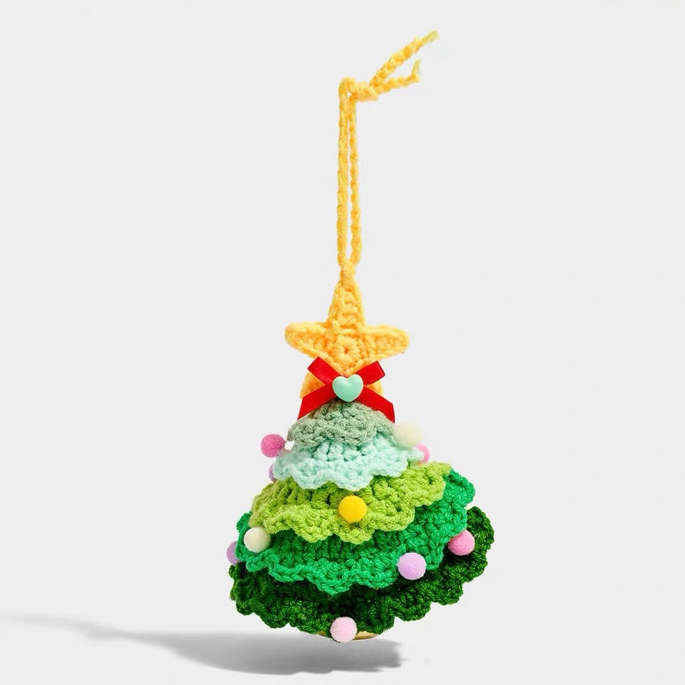 Cute Knitted Christmas Tree Decorative Charm