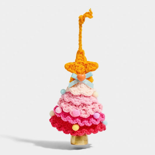 Cute Knitted Christmas Tree Decorative Charm