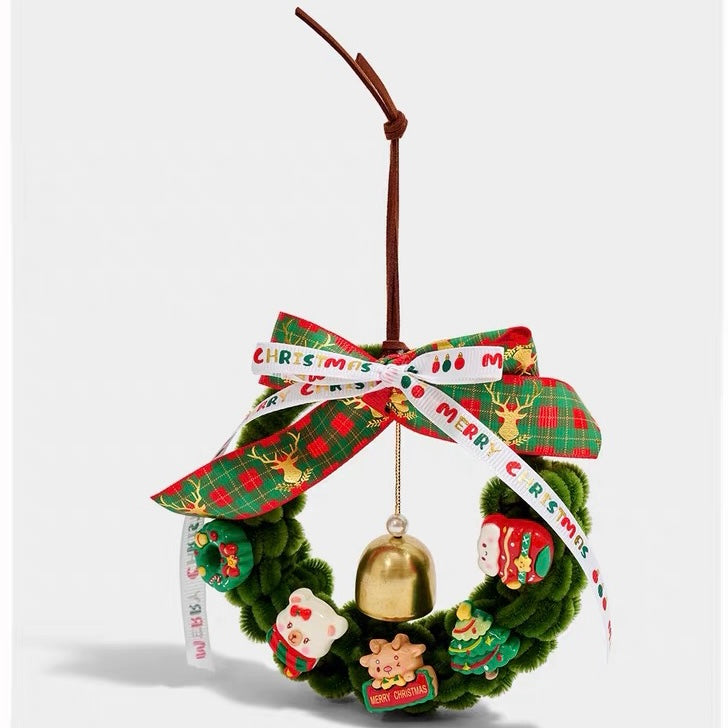 Christmas Bell Wreath Decorative Charm