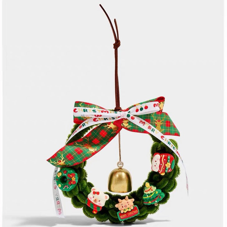 Christmas Bell Wreath Decorative Charm