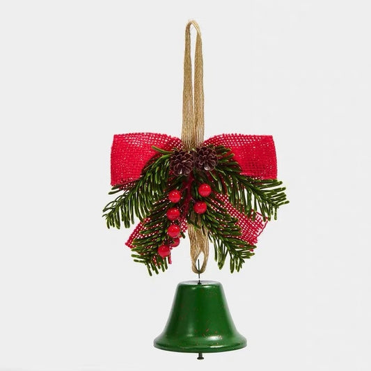 Bowknot Red Bell Christmas Tree Decorative Charm