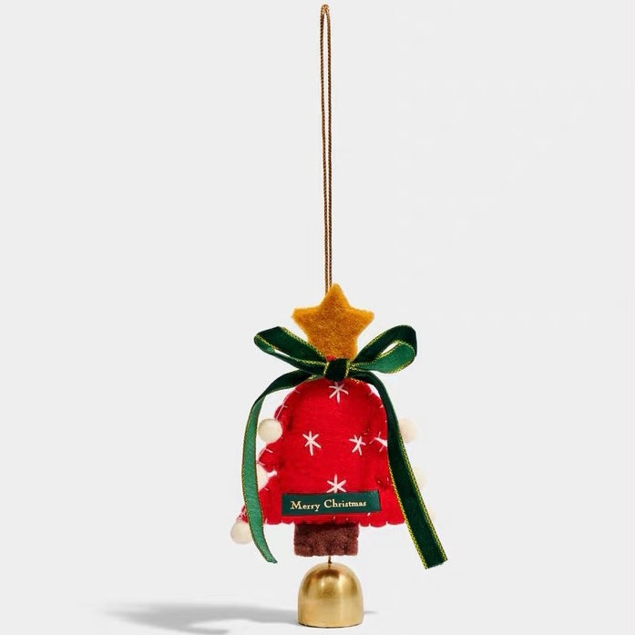 Christmas Tree & Golden Bell Decorative Charm