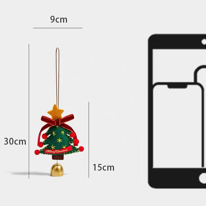 Christmas Tree & Golden Bell Decorative Charm