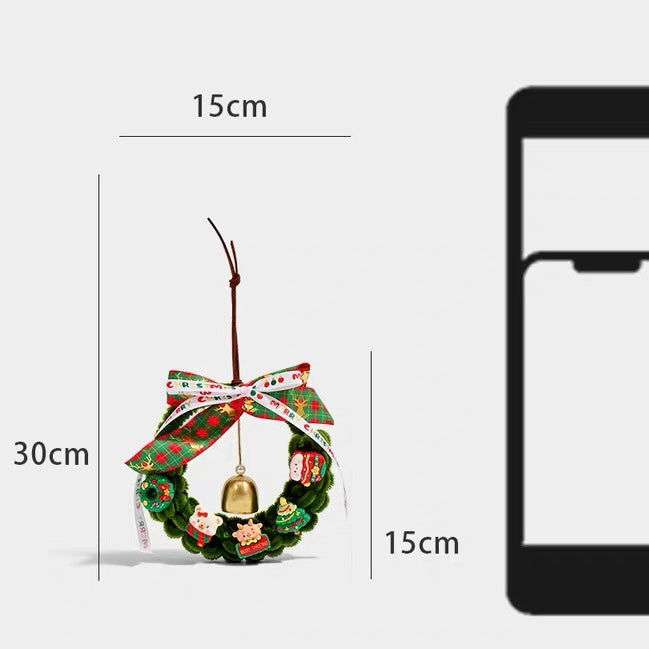 Christmas Bell Wreath Decorative Charm