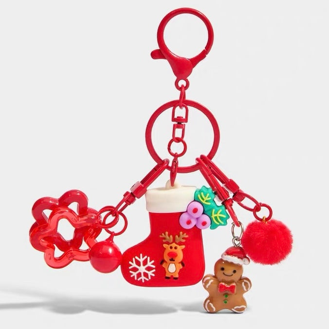 Christmas Stocking Gingerbread Man Charm