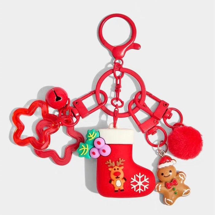 Christmas Stocking Gingerbread Man Charm