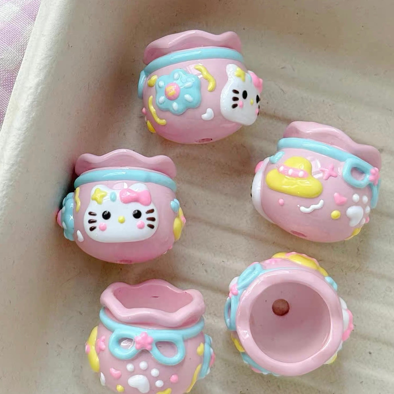 HK Hand-painted Combined 3D Doll DIY Beads