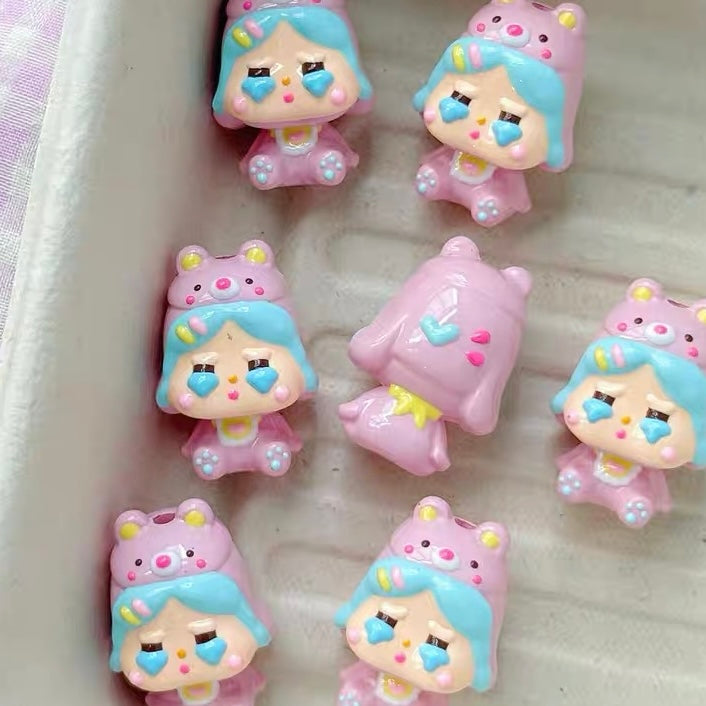 HK Hand-painted Combined 3D Doll DIY Beads