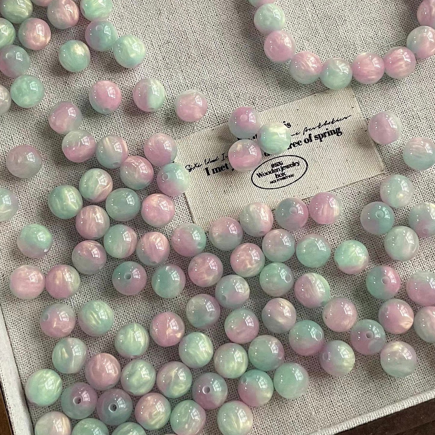 Oil Painting Style Resin Beads