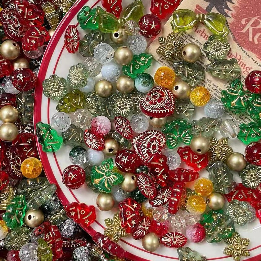 Glass & Acrylic Christmas Mixed Blind Box Beads