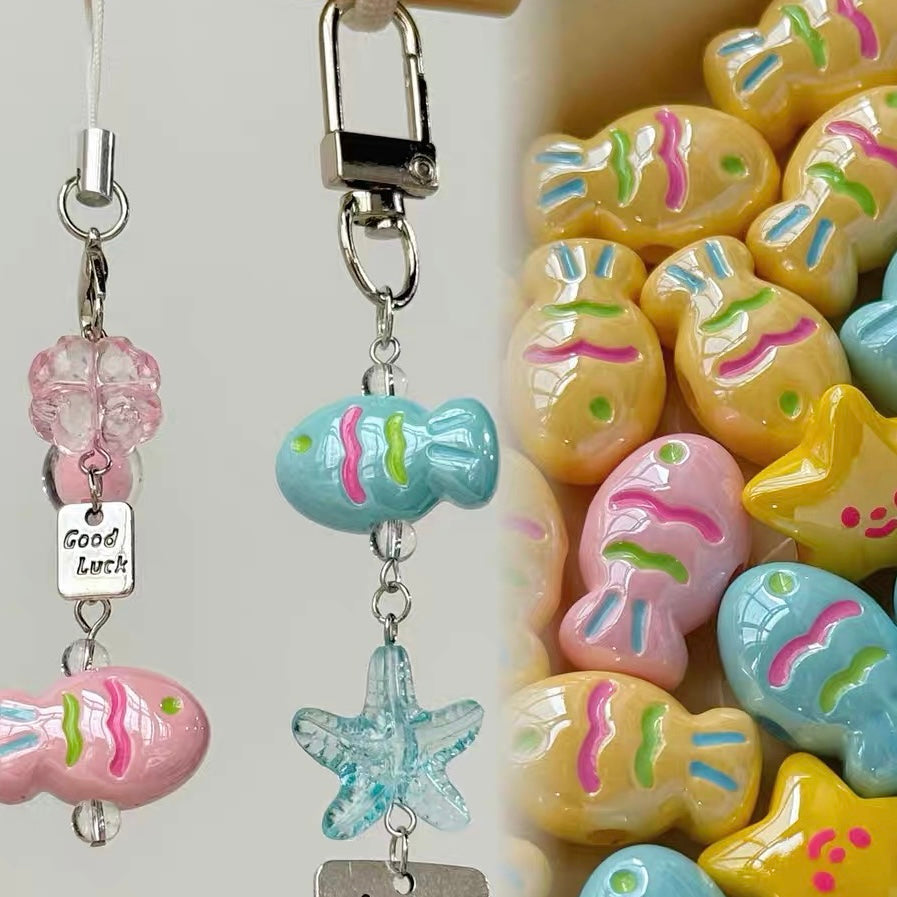 Colorful Little Fish Macaron Beads