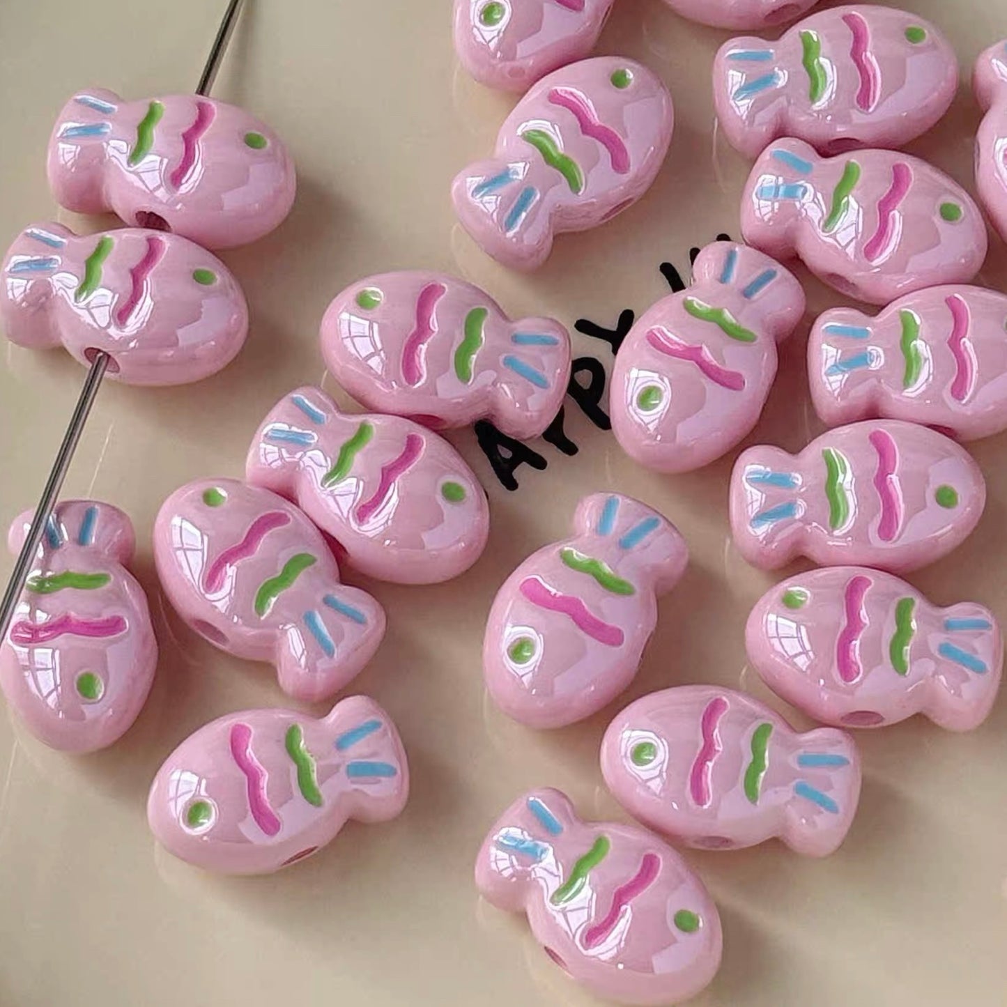 Colorful Little Fish Macaron Beads