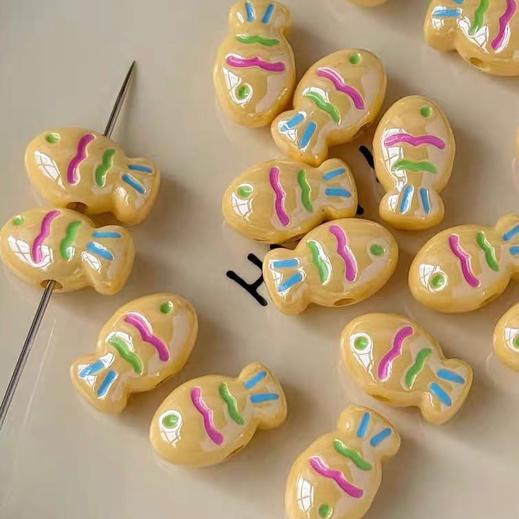 Colorful Little Fish Macaron Beads