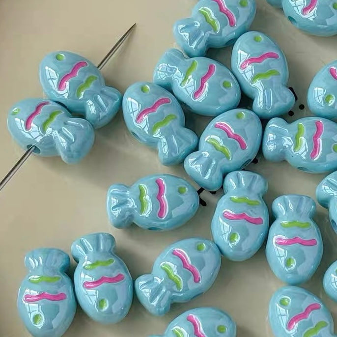Colorful Little Fish Macaron Beads