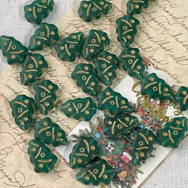 Christmas Czech Beads