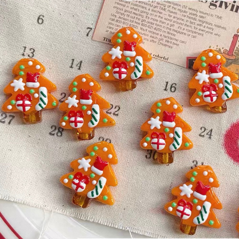 Christmas Tree Hand-Painted Beads