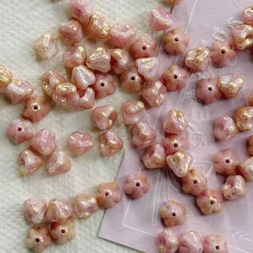 Pink-Purple Czech Beads