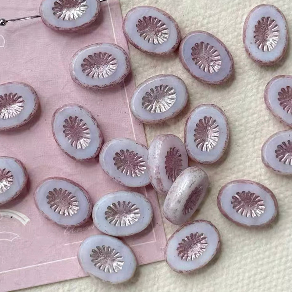 Pink-Purple Czech Beads