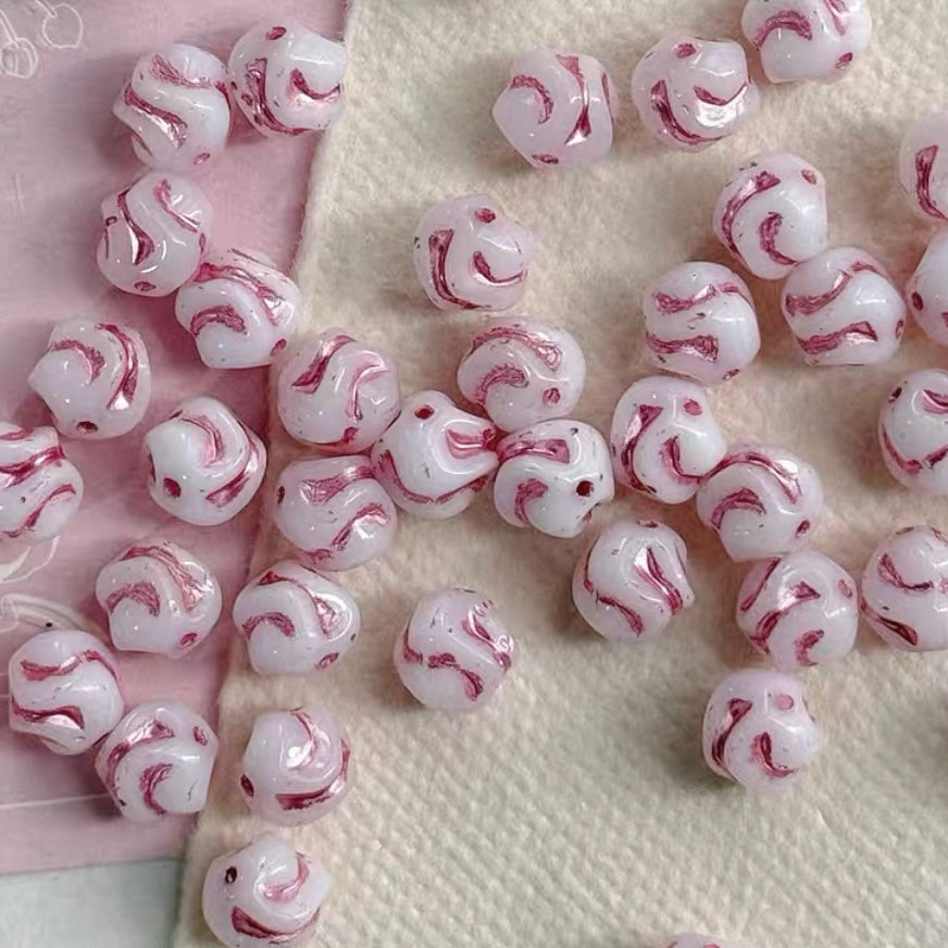 Pink-Purple Czech Beads