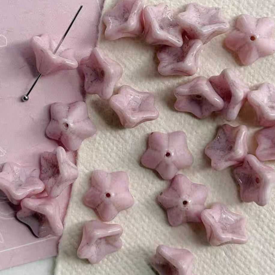 Pink-Purple Czech Beads