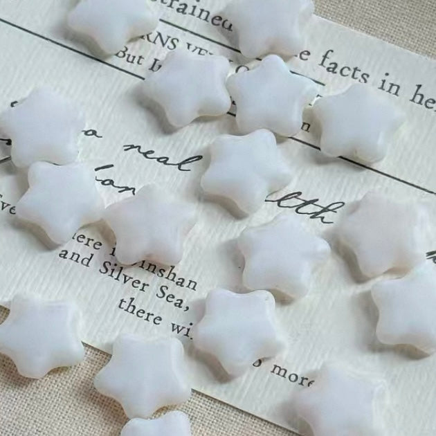 White-Brown Czech Beads