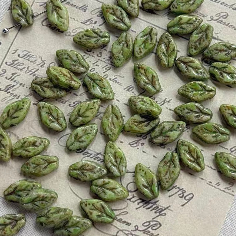 Endless Summer Green Czech Beads